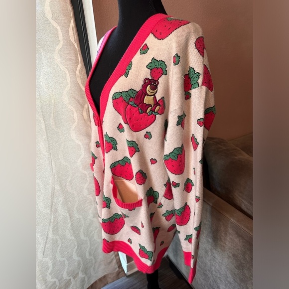 Disney Toy Story Pixar Lotso Strawberry Cardigan - Picture 4 of 5